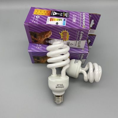 26W 10.0 UVA And UVB E27 Cfl Light Bulb OEM For Bearded Dragons